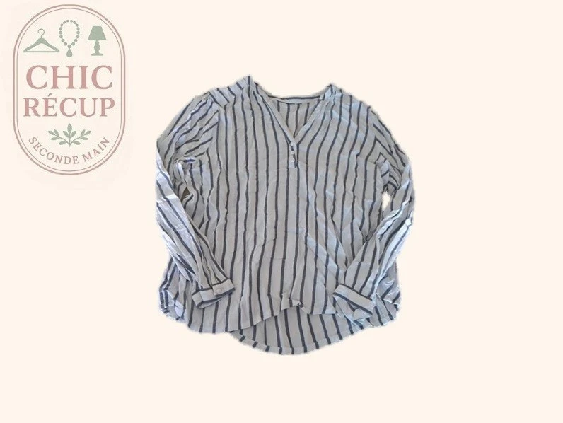Blouse Promod - S - Bleu - Rayée